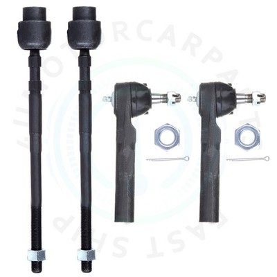 4x Front Inner Outer Tie Rods For 1995-2005 Chevrolet Cavalier Pontiac Sunfier