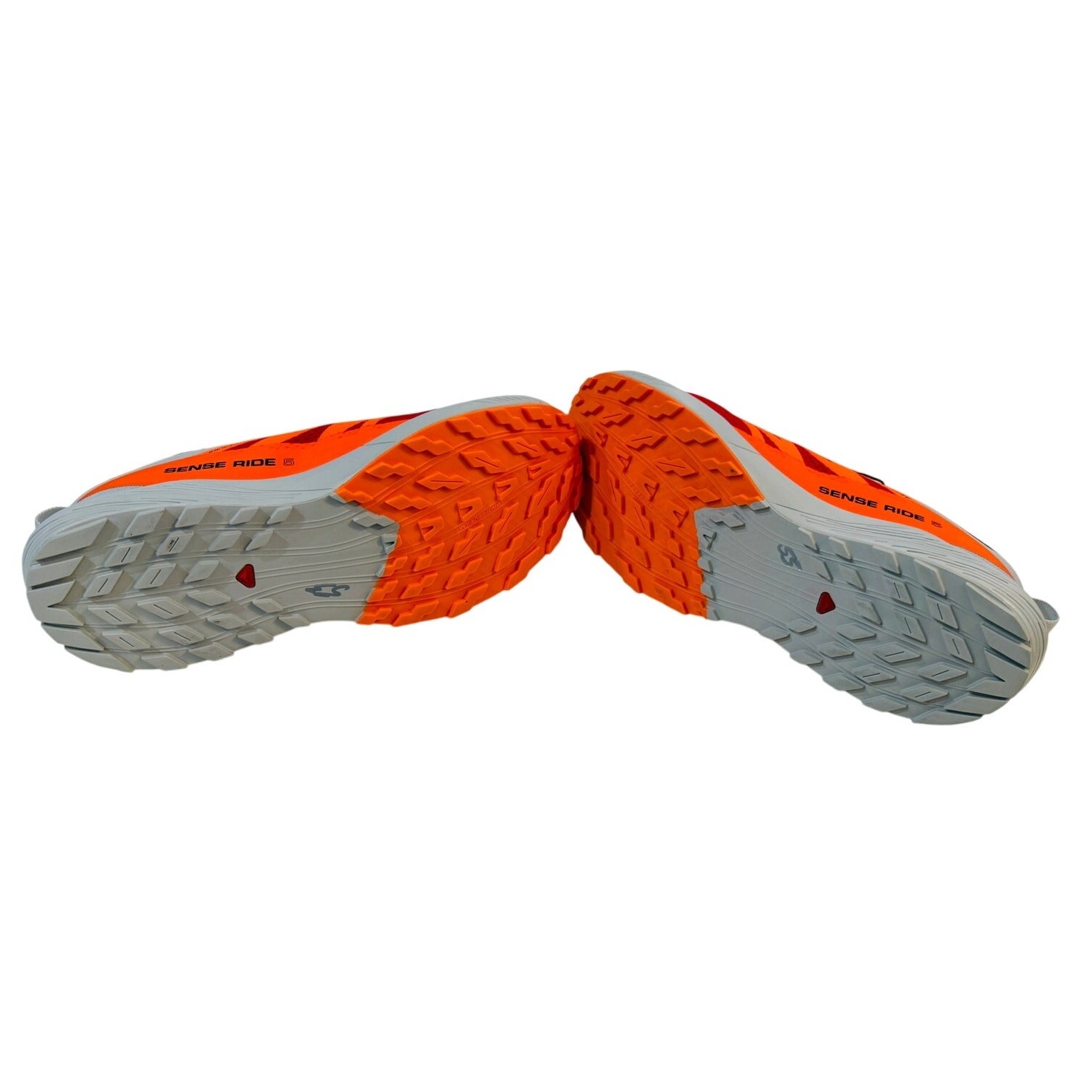 Scarpe da trail running Salomon Sense Ride 5 uomo taglia 12 arancione vibrante grigio Ortholite