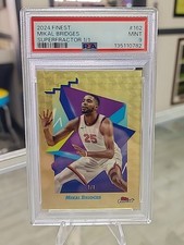 2024 Topps Finest Mikal Bridges Superfractor 1/1 #162 PSA 9 New York Knicks 🏀