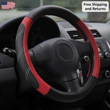 Breathable Anti-slip Leather Steering Wheel Cover 15.5-16 Inch For Cars And Suvs