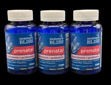 💙Lot of 3 Mommy’s Bliss Prenatal Multivitamin + Probiotics Exp 03/2026