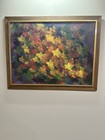 Large Original Signed Floral Oil Painting Impressionism Abstract 34x29
