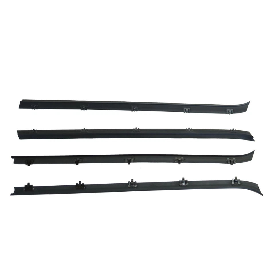 Juego de sellos de resistencia a la intemperie de fieltros de barrido de ventana de puerta delantera para camioneta Chevy GMC Foto 4 de 4