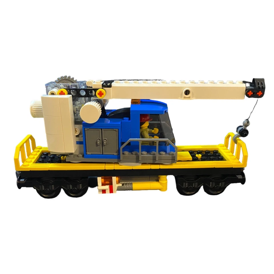 Lego® Kranwaggon und Holzwaggon Lego City Set 60198 Erweiterung Eisenbahn Kran - Bild 2 von 4