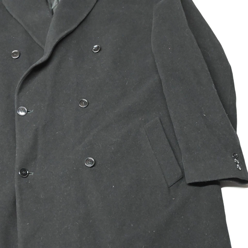 Kenneth Cole Reaction 36S Small Brown 100% Wool Button Front Trench Overcoat - Image 3 of 4