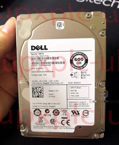 Dell 7YX58 07YX58 ST600MM0006 600GB 6Gbs 10K.6 2.5'' SAS 9WG066 Hard Drive~ - Afbeelding 3 van 5