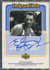 1999 UPPER DECK INKREDIBLE ELVIN HAYES RETRO #EH BULLETS HOF AUTO BLUE BJ1