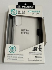 Pelican Voyager Series Case with Holster For Samsung Galaxy S23 - Clear