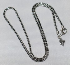 Silpada HTF Sterling Silver Oxidized Dot Dash 18" Chain Necklace N2078