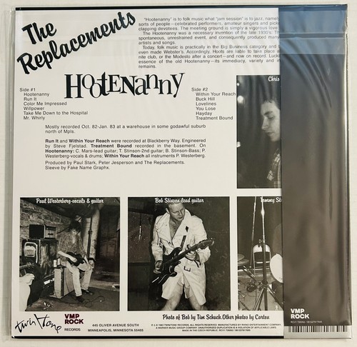 The Replacements - Hootenanny - 180g Blue Vinyl LP VMP Reissue VMP-RR008 w/ Obi - Picture 7 of 7