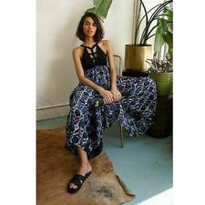 FREE PEOPLE COTTON BATIK KENYA DRESS (UK 4) RRP £158