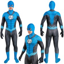The Future Blue Flash Jumpsuit Cos Bodysuit Cosplay Costume Halloween Adult Kids