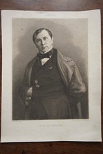 EMILE DE GIRARDIN (1802-1881) PORTRAIT, ENGRAVING 19th century, born in PARIS