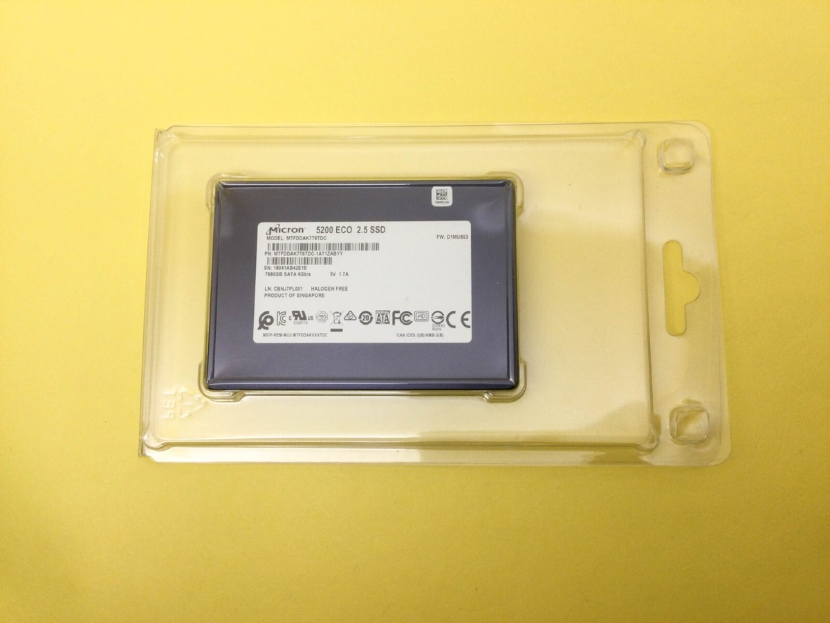 Micron 5200 ECO 7.68TB SATA 6Gb/s 2.5'' 7680GB Enterprise SSD