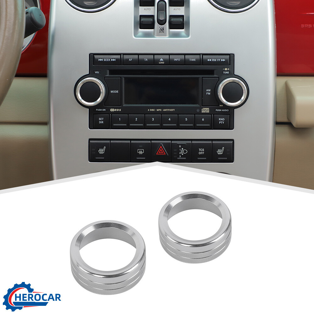 2Pc Dash Control Switch Knob Cover Trim Bezel Ring for Chrysler PT Cruiser 2005+