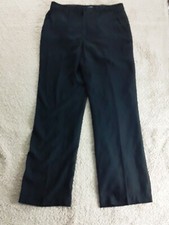 Chaps Sz.10 52%silk Black Womans Career Dress Up Pants Trousers With Back Pocket