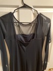 Long black formal dress+ beads, mesh neckline & mesh long sleeves  lined 8 — photo 7