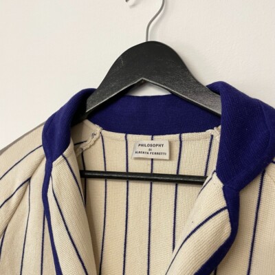Philosophy Di Alberta Ferretti Sailor Pin Striped Blazer Jacket