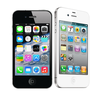 Apple iPhone 4 8GB 16GB 32GB Black White Smartphone - Very Good