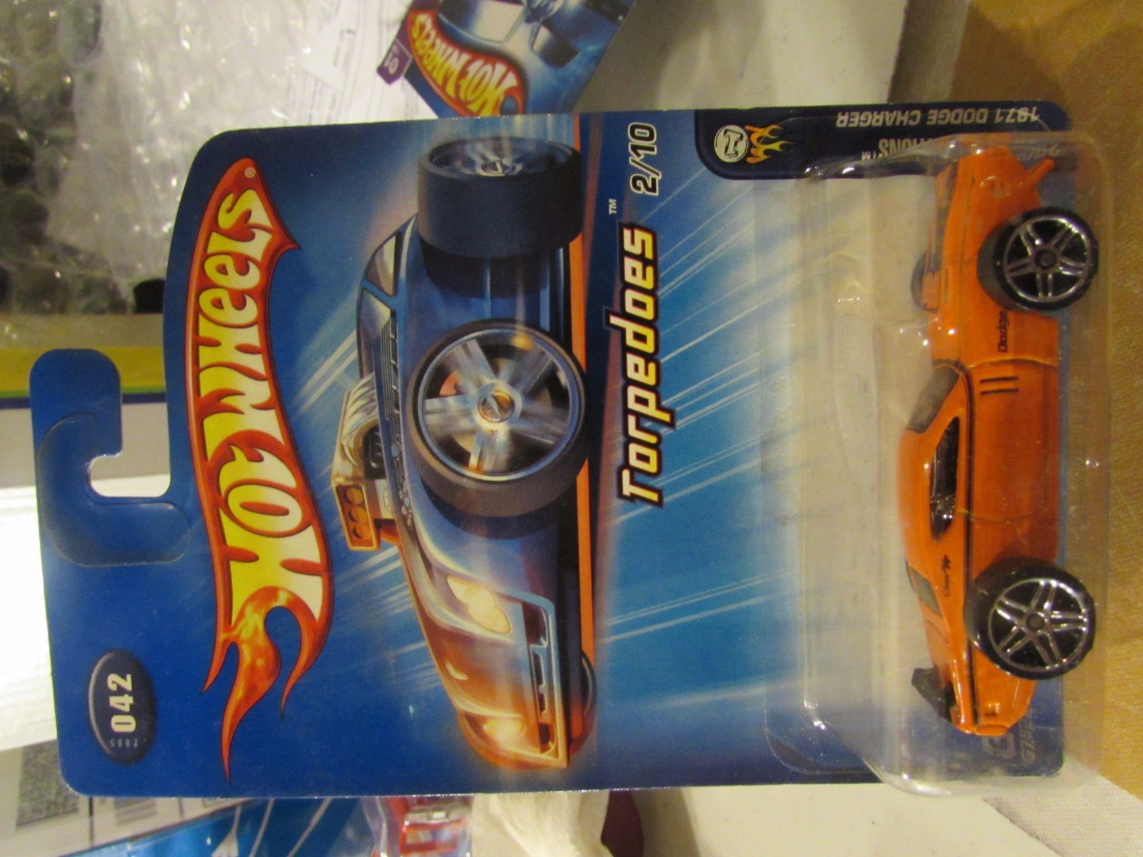 Hot Wheels '71 Dodge Charger 042 Orange Torpedoes 2005 First Editions