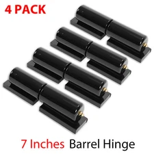 7" Barrel Hinge | Heavy Duty Pair Weld on Metal Gates Doors | 4 Pack