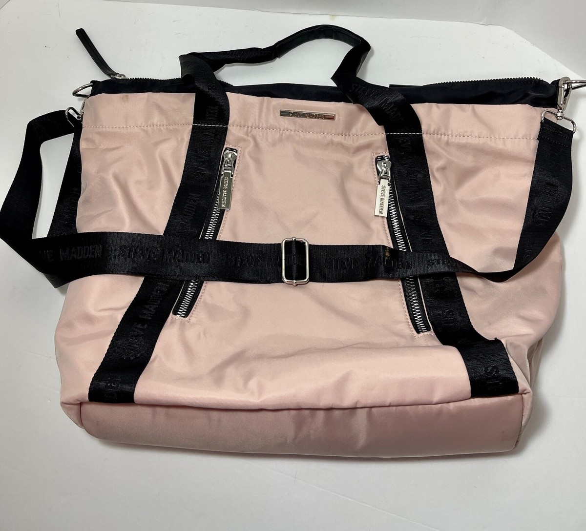 Steve Madden Tote Luggage Shoulder Nylon Zipper Bag w Computer