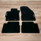Waterproof Black Velour Car Floor Mats For Toyota Corolla - 4 Piece Set With Clips