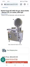 Kettle/ Market Forge MT-40 Tilting Direct Steam Kettle/ 40 Gallon