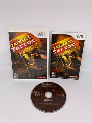 TARGET TERROR Nintendo Wii Complete CIB Box Manual Authentic Tested