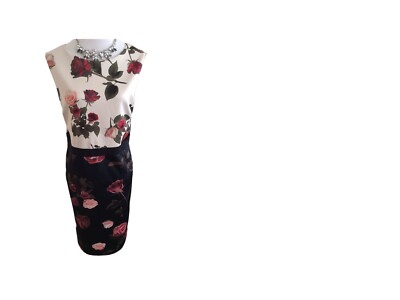 Phase Eight Scuba Rose Dress Fit 14-16 Chest 41