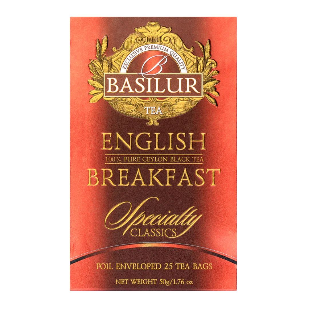 Basilur English Breakfast 25 Tea Bags 50 g 100 Pure Ceylon Black Tea