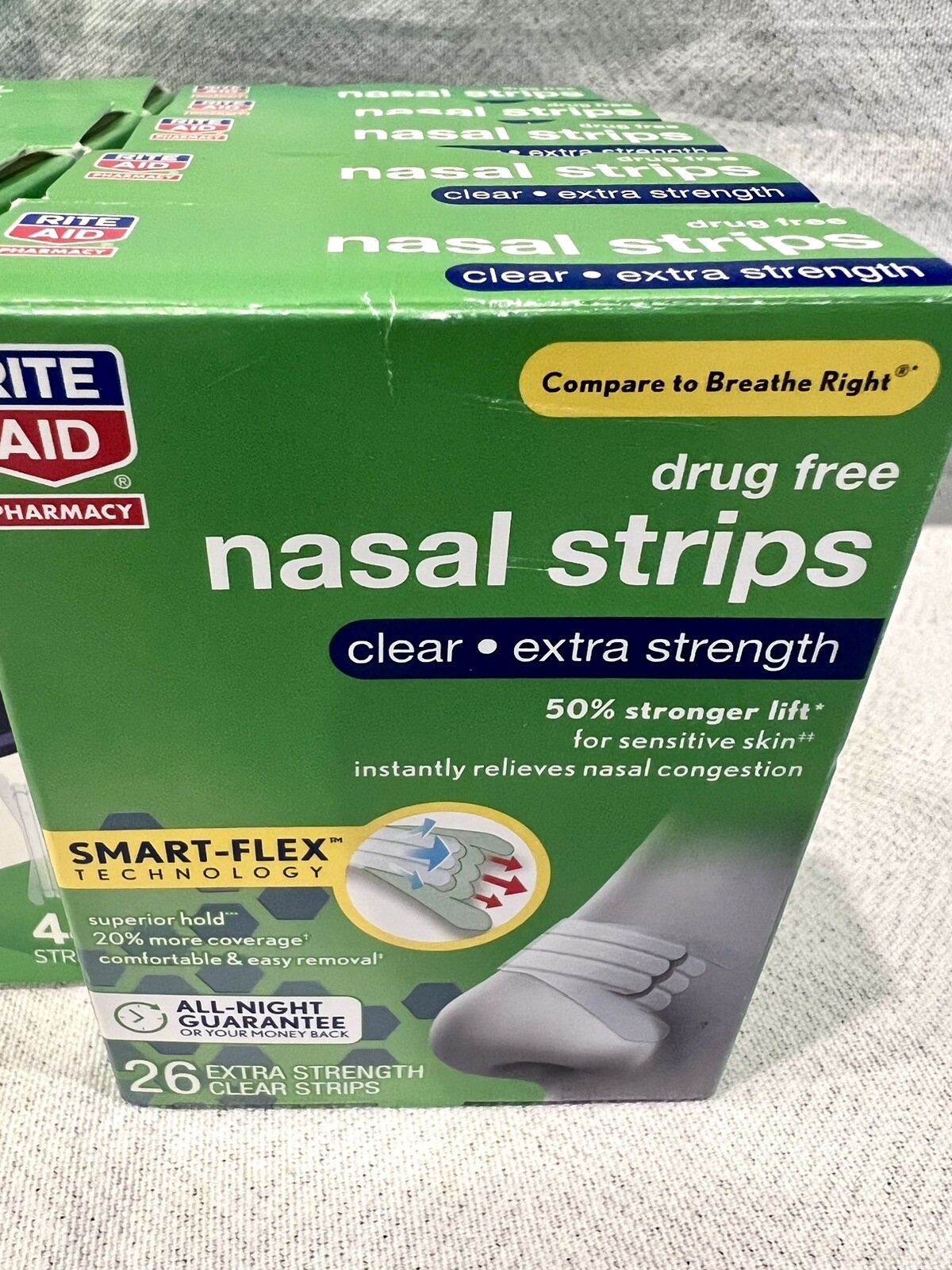 Nasal Strips Extra Strength Clear Rite Aid 8 BOXES 262 Total