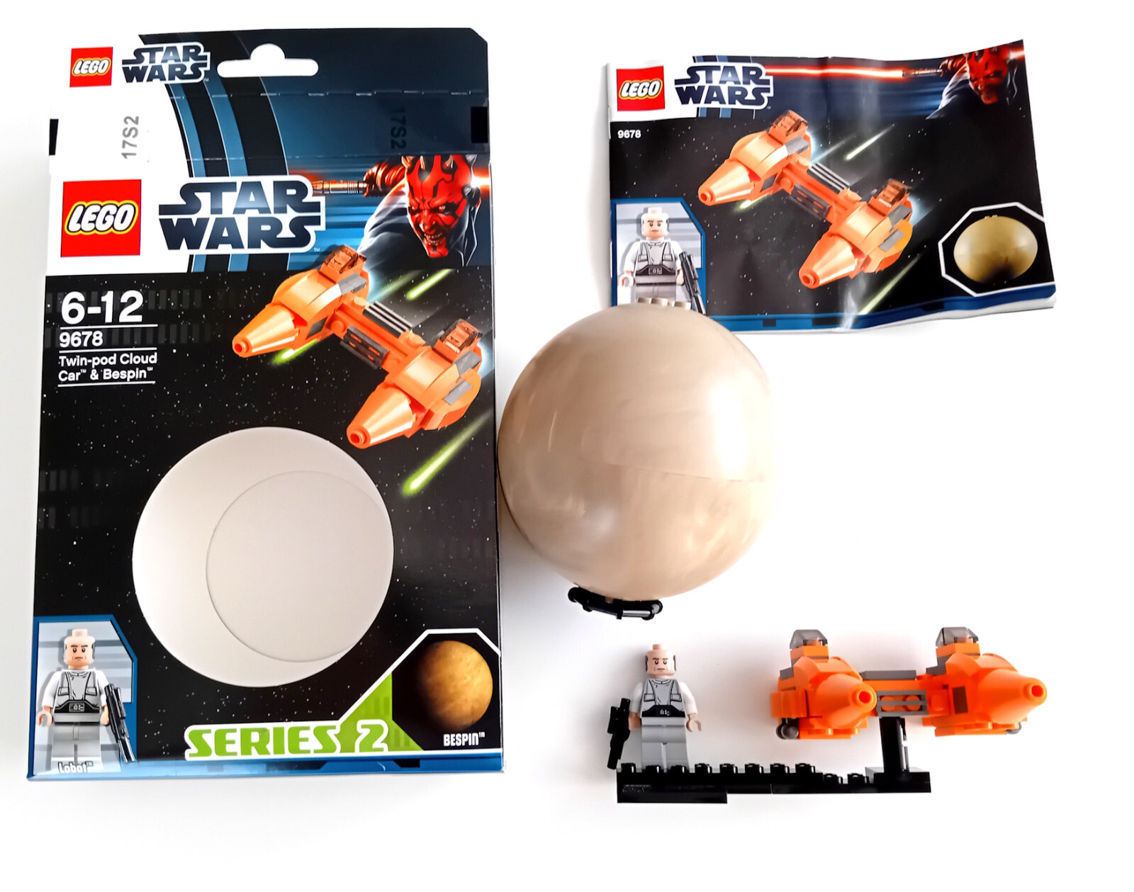 Lego Star Wars 9678 décoration de bureau geek figurine Bespin et mini vaisseau orange space