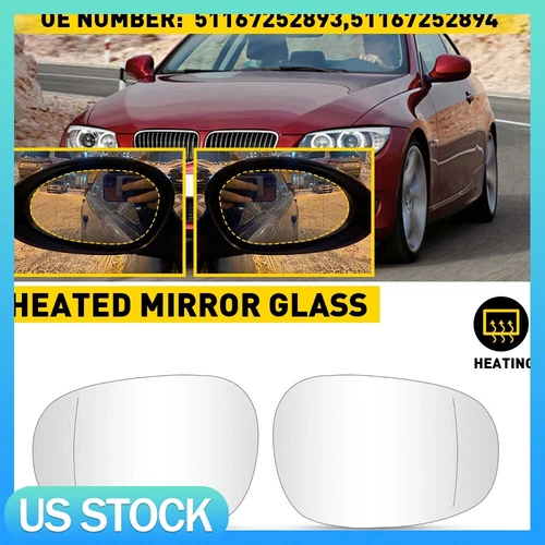 Pair Door Mirror Glass Heated Plane For BMW E90 E91 LCI 325i 328i 335i 2009-12