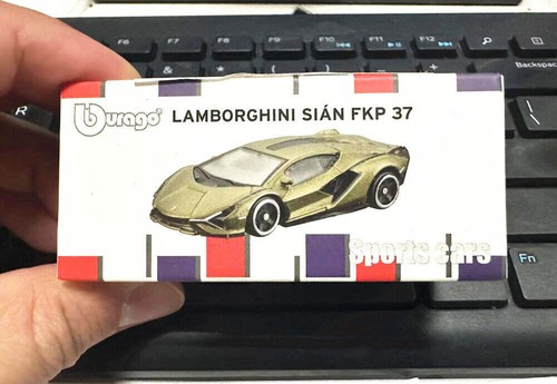 Bburago 1:64 Lamborghini Sian FKP37 Diecast Metal Model Car Vehicle - Zdjęcie 8 z 8