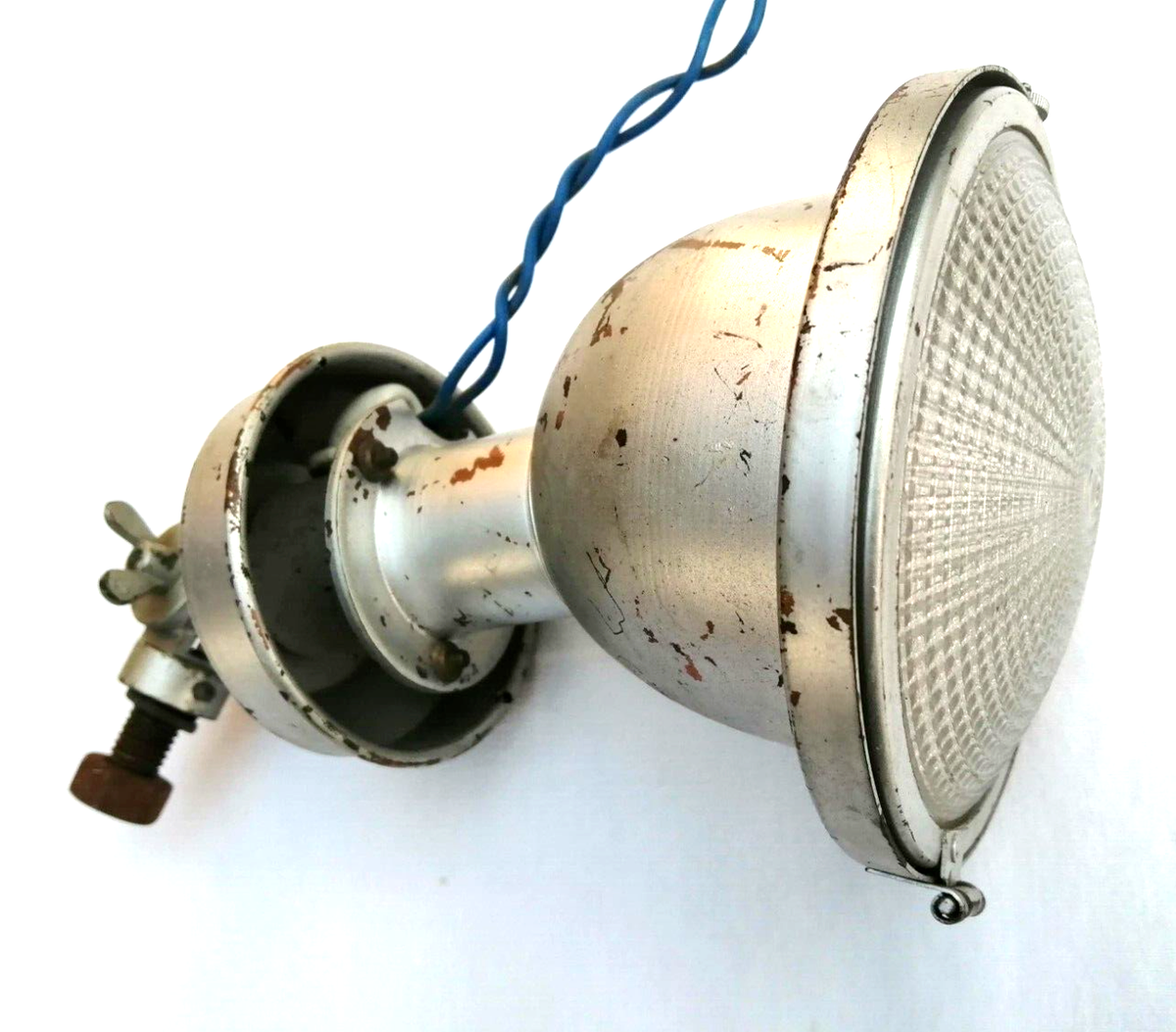 Lot De 3 Projecteurs Anciens / Lampes De Cinéma, Style Industriel Vintage, Pour Pièces (état Non Fonctionnel)