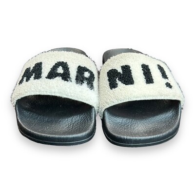 MARNI LOGO DETAIL SLIDES SANDALS SIZE 31/32