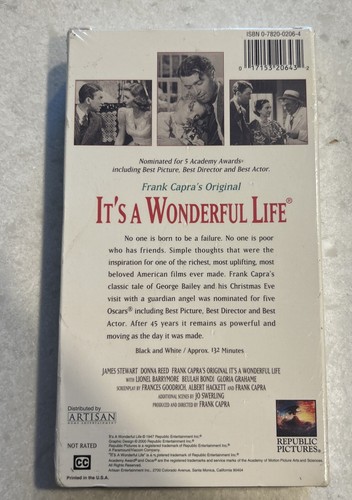 Its a Wonderful Life (VHS, 1993) New - Picture 3 of 4
