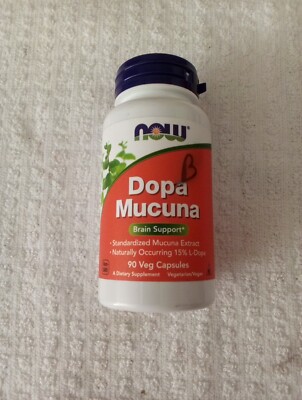 NOW Foods DOPA Mucuna BRAIN SUPPORT 90 Capsules EXPIRATION 12/2025 NEW ITEM 