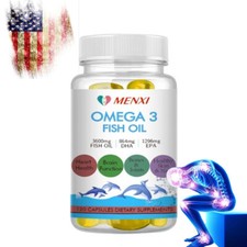 Omega 3 Fish Oil Capsules 3x Strength 2160mg EPA  DHA 120 Softgels