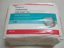 Cardinal Health Underwear Adult Diapers Large (44" - 54" Waist | Count: 18)