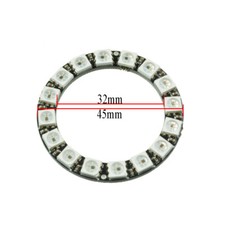WS2812 5050 RGB LED Ring 16Bit RGB LED  Integrated Drivers 45mm for Arduino