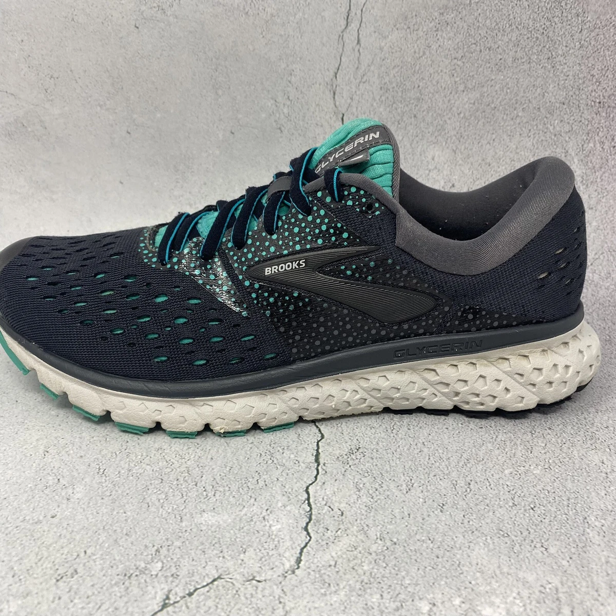 Brooks Glycerin 16 Women s Black Green 1202781B081 Running Shoes Sz 8.5 M B