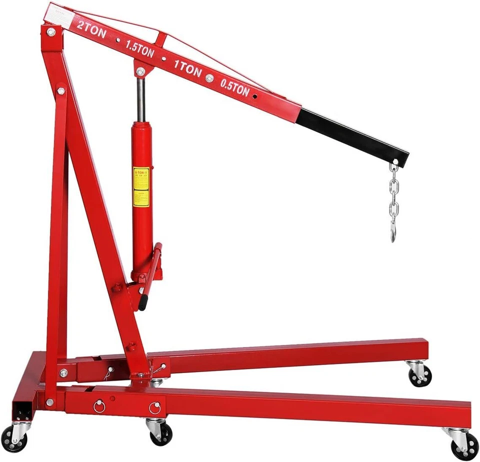 2 Ton Hydraulic Folding Engine Crane Hoist Lift Stand Lifting Garage Workshop UK - Image 4 of 4