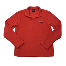 Vineyard Vines Sweater Mens S Small Pink Fleece Quarter Zip Pullover