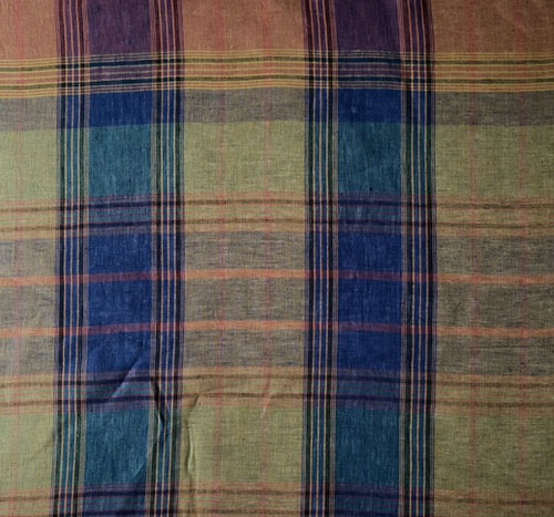 Ralph Lauren Kenya Plaid Umbrella Tree Designer Fabric Remnant 24"x24" - 第 2/2 張圖片