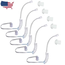 5PCS Ear Bud Tips Acoustic Tube for Walkie Talkie Radio Earpiece Headset Mic New