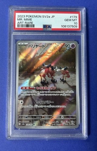2023 Pokémon SV2a JP Mr Mime Art Rare #179 PSA 10 GEM MT
