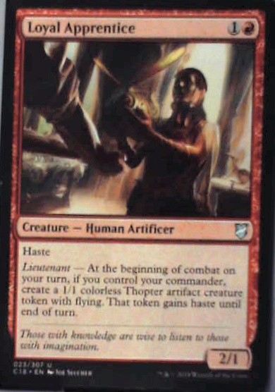 Loyal Apprentice - Commander 2018: #23, Magic: The Gathering Lp C355