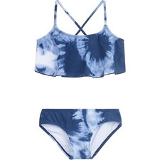 New Kanu Surf Girls Size 14 Alania Flounce Beach Sport 2 Piece Bikini Swimsuit